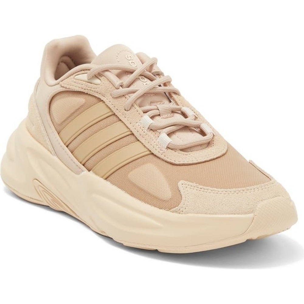 Adidas Ozelle‎ Cloudfoam Running Sneaker Tan Khaki Beige Nude Womens 8 HP2692